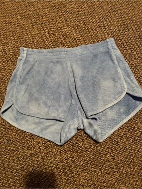 ZYIA Light Blue Waffle Knit Athletic Shorts